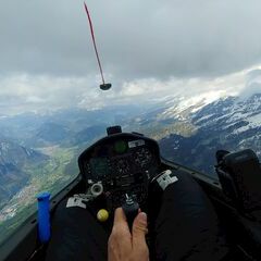 Flugwegposition um 14:59:34: Aufgenommen in der Nähe von 38038 Tesero, Trentino, Italien in 2603 Meter